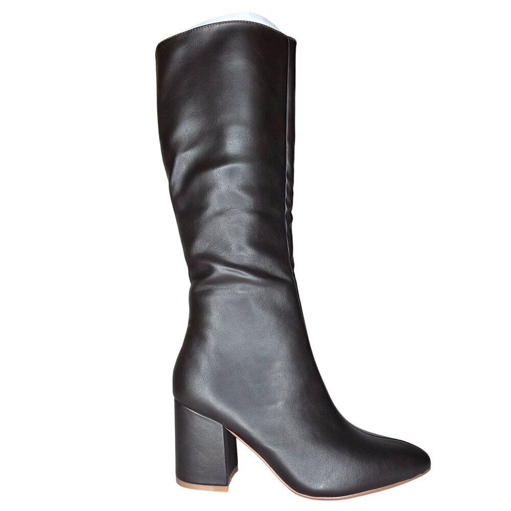 NWT Journee Collection Women's Ameylia Block Heel Knee High Boots